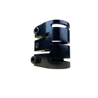 Хомут для трюкового самоката Al чорний, лайт 3 болта Хомут для трюкового самоката Al чорний, лайт 3 болта