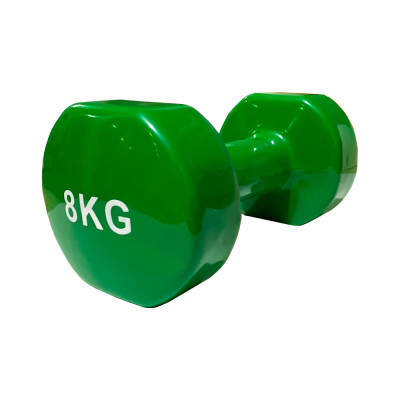 Гантель виниловая Stein 8.0 кг / шт / зелёная