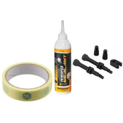 Безкамерний набір Continental 27mm (стрічка, ніпель, клей) 140093