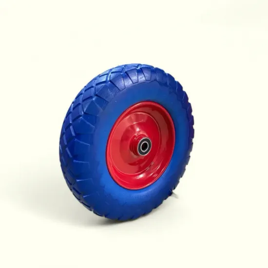 Колесо на садову тачку (лита, піна) 4.80/4.00-8 під вісь Ø 20 мм, непробивне