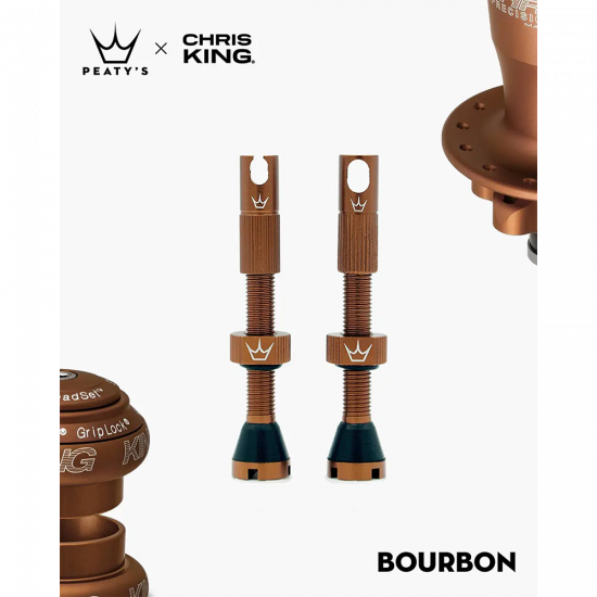Ніпелі Peaty's x Chris King Tubeless Valves, 42mm, Bourbon, PTV2-42-BRB-12