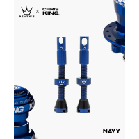 Ниппели Peaty's x Chris King Tubeless Valves, 42мм, Navy Ниппели Peaty's x Chris King Tubeless Valves, 42мм, Navy