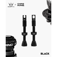Ніпелі Peaty\'s x Chris King Tubeless Valves, 60mm, Black Ніпелі Peaty\'s x Chris King Tubeless Valves, 60mm, Black