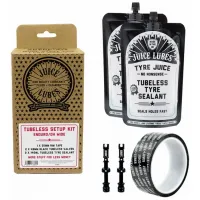 Набор бескамерки JUICE LUBES Enduro/DH Wide, 35mm лента, 48mm клапаны, 280ml герметик Набор бескамерки JUICE LUBES Enduro/DH Wide, 35mm лента, 48mm клапаны, 280ml герметик