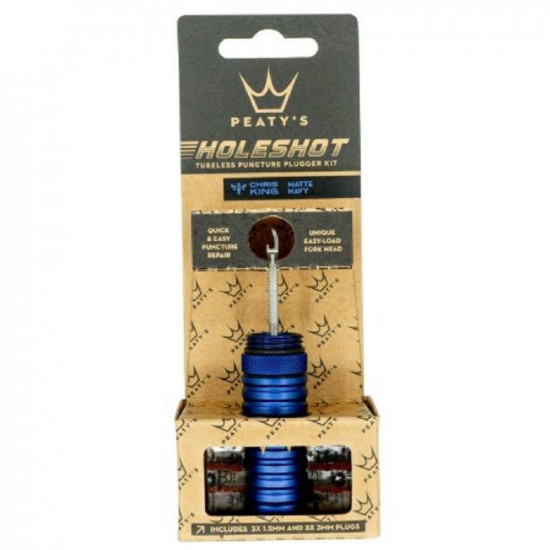 Ремкомплект для безкамерки Peaty\'s Holeshot Tubeless Puncture Plugger Kit, Navy