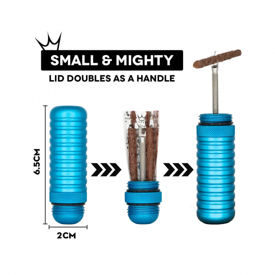 Ремкомплект для безкамерки Peaty\'s Holeshot Tubeless Puncture Plugger Kit, Navy