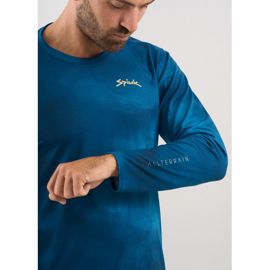 Джерсі MTB Spiuk All Terrain дов рукав чоловіче синє з градієнтом XXL