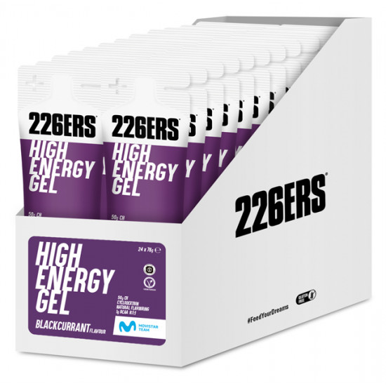 Гель 226ERS High Energy 50г вуглеводів BCAA чорна смородина 76г 24шт/уп 1824г