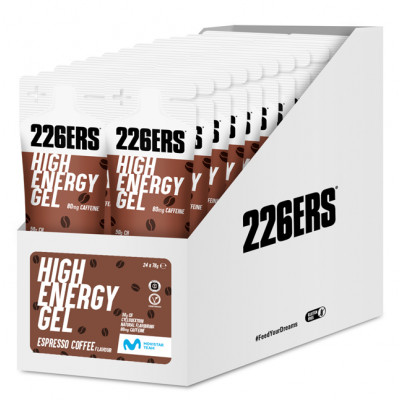 Гель 226ERS High Energy 50г вуглеводів 80г кофеїну еспресо кава 76г 24шт/уп 1824г Гель 226ERS High Energy 50г вуглеводів 80г кофеїну еспресо кава 76г 24шт/уп 1824г