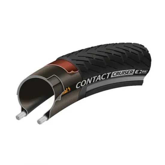 Покришка Continental CONTACT Cruiser, 28"x2.00, 50-622, коричнева, не складна, світловідбиваюча, SafetySystem Breaker, 960гр. 101517 Покришка Continental CONTACT Cruiser, 28"x2.00, 50-622, коричнева, не складна, світловідбиваюча, SafetySystem Breaker, 960гр. 101517