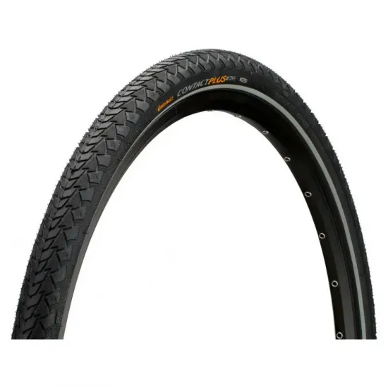 Покришка Continental Contact Plus,28" | 700 x 47C (45C) | 28 x 1.75, чорная, не складна, світловідби 101007 Покришка Continental Contact Plus,28" | 700 x 47C (45C) | 28 x 1.75, чорная, не складна, світловідби 101007