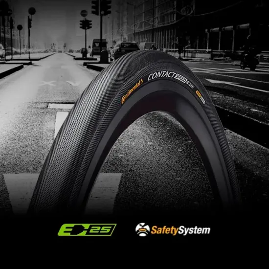 Покришка Continental Contact Speed, 28" | 700 x 35C | 28 x 1 3/8 x 1 5/8, чорна, не складна, skin 101412 Покришка Continental Contact Speed, 28" | 700 x 35C | 28 x 1 3/8 x 1 5/8, чорна, не складна, skin 101412