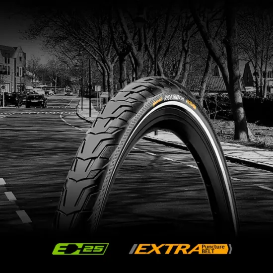 Покришка Continental Ride City 28" | 700 x 47C (45C) чорно/коричнева, не складна, світловідбиваюча Покришка Continental Ride City 28" | 700 x 47C (45C) чорно/коричнева, не складна, світловідбиваюча