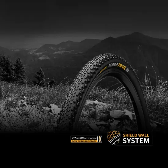 Покришка безкамерна Continental Terra Trail ShieldWall 28" | 700 x 35C | 28 x 1.35 чорна, складна, s