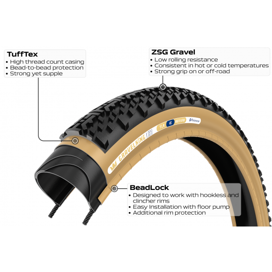 Покришка GRAVELKING X1 Panaracer, 700x45C Black