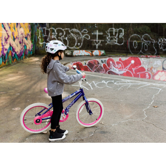 Шолом LAZER Nutz 2.0 KinetiCore, метелики, білий