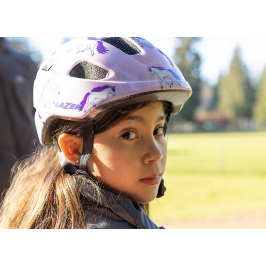 Шолом LAZER Nutz 2.0 KinetiCore, єдинороги, рожевий