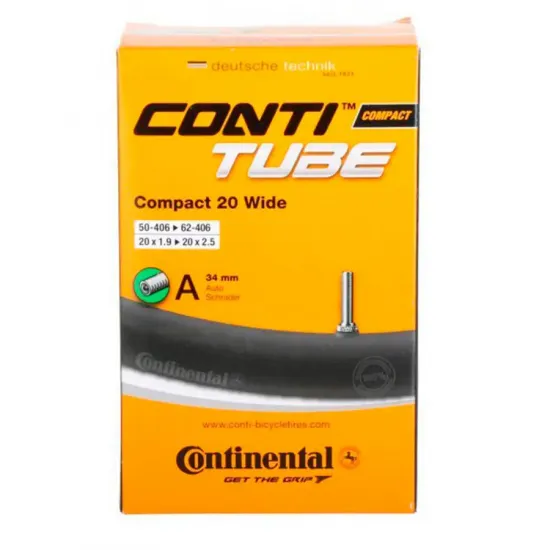 Камера Continental Compact Tube Wide 20", 50-406->62-406, A34, 160 г Камера Continental Compact Tube Wide 20", 50-406->62-406, A34, 160 г