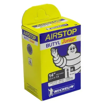 Камера Michelin I4 AIRSTOP, міська 14"x1.75 - 16"x1.3/8 (37/47X288/305) ST Камера Michelin I4 AIRSTOP, міська 14"x1.75 - 16"x1.3/8 (37/47X288/305) ST