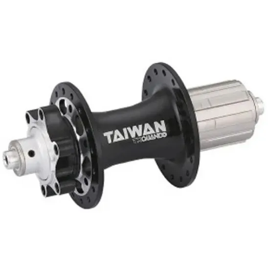 Втулка задняя Quando KT-SR6R 32H под диск QR 135*10 mm 8/9 шв. под эксцентрик алюминий черный