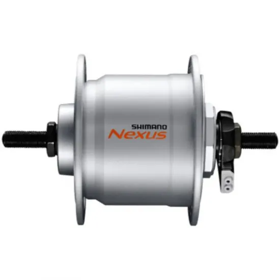 Динамо-втулка DH-C3000-3N-NT, NEXUS, 6V 3.0W, 36H, 100X140MM, на гайках, E2 TERMINAL, W/SM-DH10, срібл. Динамо-втулка DH-C3000-3N-NT, NEXUS, 6V 3.0W, 36H, 100X140MM, на гайках, E2 TERMINAL, W/SM-DH10, срібл.