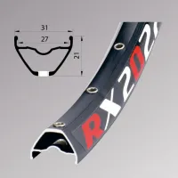 Обід Remerx RX 2027, 29\'\', 622x27, 32 отв., FV, пістонований, чорний анодований, E-Bike