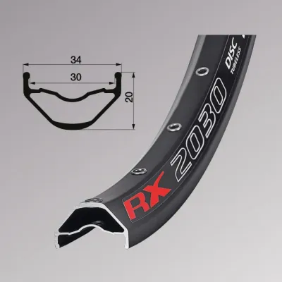 Обід Remerx RX 2030 ENDURO PLUS, 29\'\', 622x30, 32 отв., FV, пістонований, чорний анодований, E-Bike,