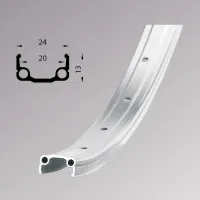 Обод Remerx RMX 20, 26'', 559x20, 36 отверстий, AV, серебристый Обод Remerx RMX 20, 26'', 559x20, 36 отверстий, AV, серебристый