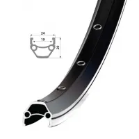 Обод Remerx DRAGON LINE 719, 29'', 622x19, 32 отверстия, AV, пісонований, чорний анодований, V-Br, CNC