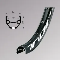 Обід Remerx TOP DISC RX 3019, 27,5\'\', 584x18, 32 отв., AV, пістонований, чорний анодований