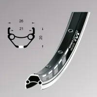 Обід Remerx HIT 21 RX 4521, 26'', 559x21, 36 отв., AV, пістонований, чорний анодований, V-Br, CNC