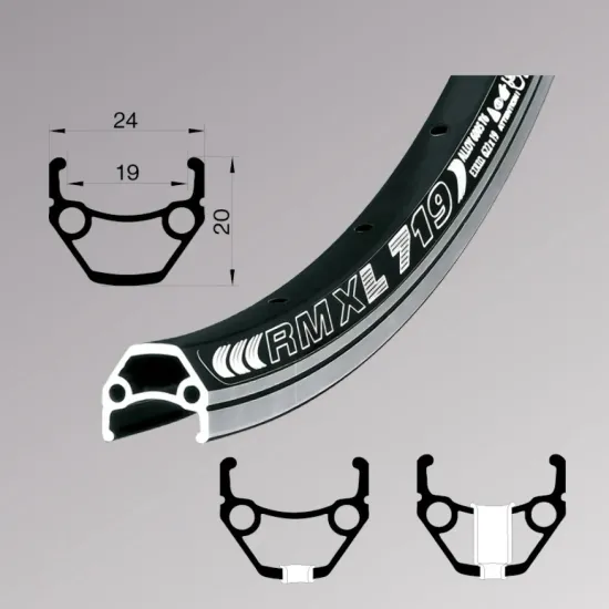 Обід Remerx DRAGON LINE RX 719, 28'', 622x19, 36 отв., AV, чорний анодований, V-Br, CNC