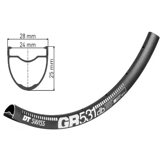 Обід DT SWISS GR 531 27X24 DISK BRAKE 28отв.