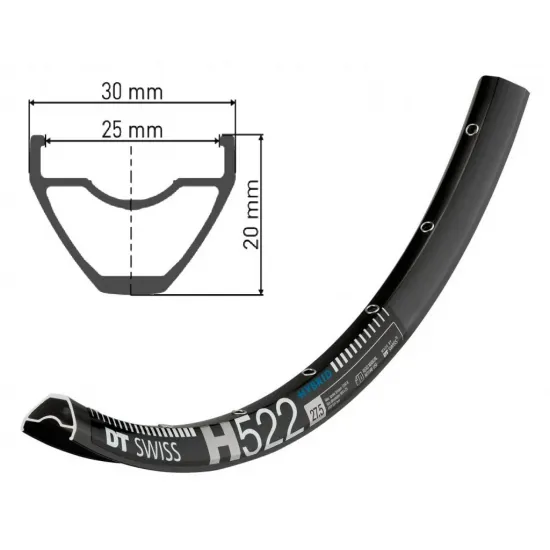 Обід DT SWISS H 522 27x25 DISK BRAKE 28отв.
