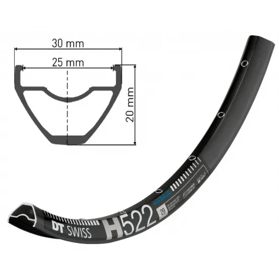Обід DT SWISS H 522 29x25 DISK BRAKE 28отв.