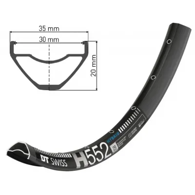 Обід DT SWISS H 552 29x30 DISK BRAKE 28отв.