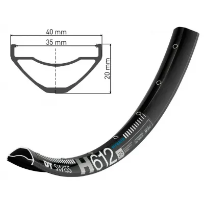 Обід DT SWISS H 612 27x35 DB P SE 28 BL 01P STD VI