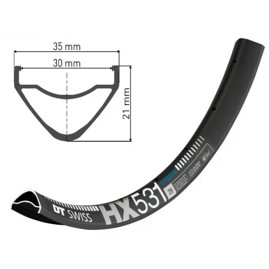Обід DT SWISS HX 531 29x30 DISK BRAKE 28отв.