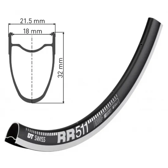Обід DT SWISS RR 511 29x18 RIM BRAKE 20отв.