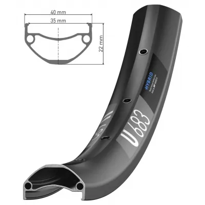 Обід DT SWISS U 683 27X35 DISK BRAKE 28отв. Обід DT SWISS U 683 27X35 DISK BRAKE 28отв.