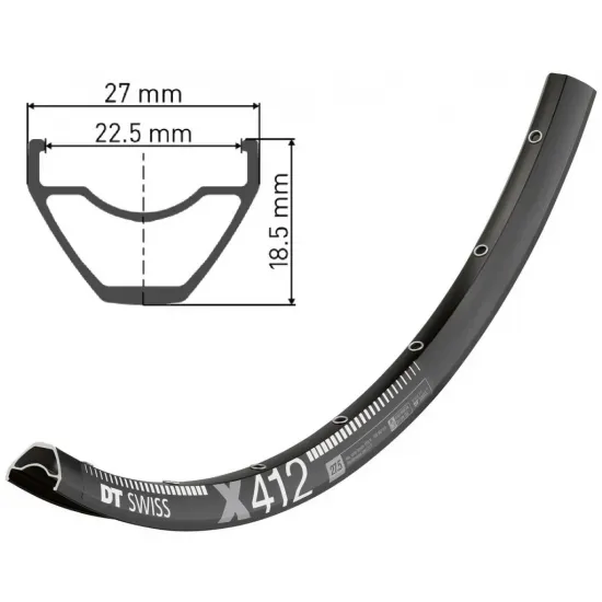 Обід DT SWISS X 412 27x225 DISK BRAKE 28отв.