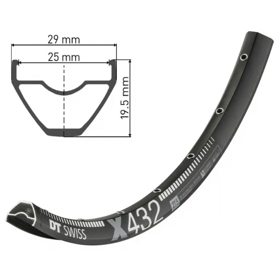 Обід DT SWISS X 432 27x25 DISK BRAKE 28отв.
