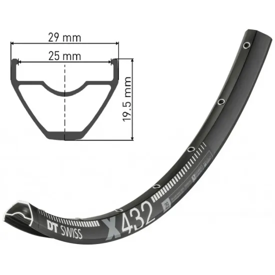 Обід DT SWISS X 432 29x25 DISK BRAKE 32отв.