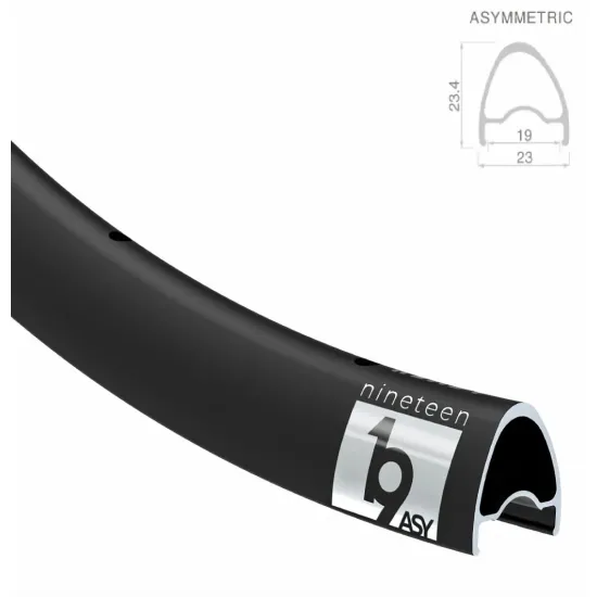 Обід BlackJack READY 19 ASY Light 28", 622x19, 28 отв., FV, асиметричний, чорний анодований, безкаме