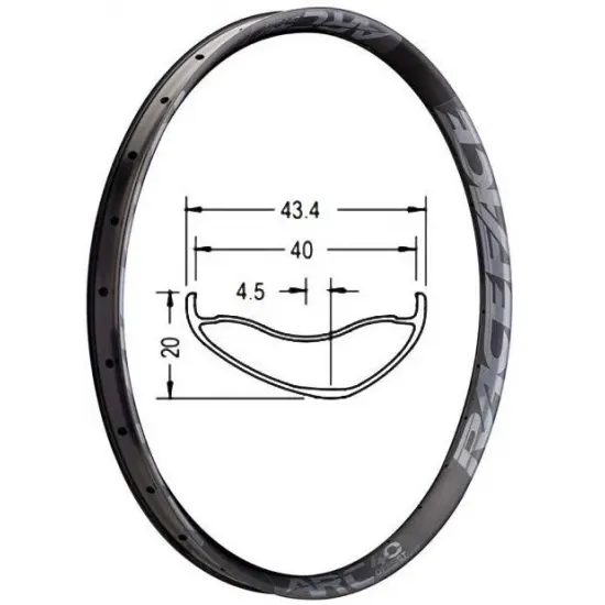 Обід RACEFACE ARC OFFSET,2019,40,27.5",32H,GRY
