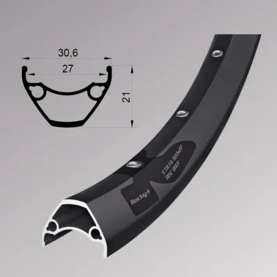 Обід Remerx ROCKY PLUS RX 3027, 29'', 622x27, 32 отв., FV, пістонований, чорний анодований, E-Bike,