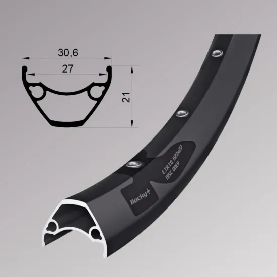 Обод Remerx ROCKY PLUS RX 3027, 27,5'', 584x27, 32 отв., FV, пістонований, чорний анодований, E-Bike