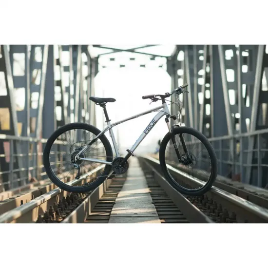 Велосипед 27,5" Pride MARVEL 7.3 рама - L 2023 сірий (гальма SRAM, задній перемикач і манетка - MICROSHIFT)