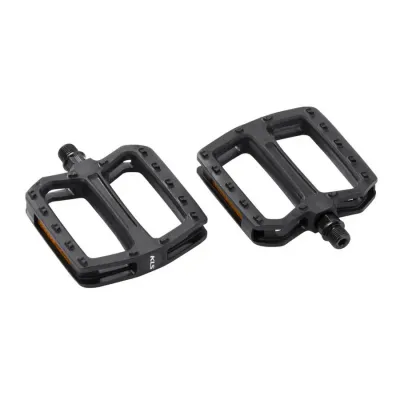 Педалі платформенні пластикові KLS Flat 20 полімерний підшипник / стальна вісь Педалі платформенні пластикові KLS Flat 20 полімерний підшипник / стальна вісь