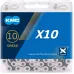 Цепь KMC X10 Silver/Black 10 скоростей 114 звеньев серебристый/черный + замок